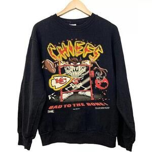 1995 Nfl Kansas City Chiefs Taz Super Bowl Bad To The Bone Sweatshirt